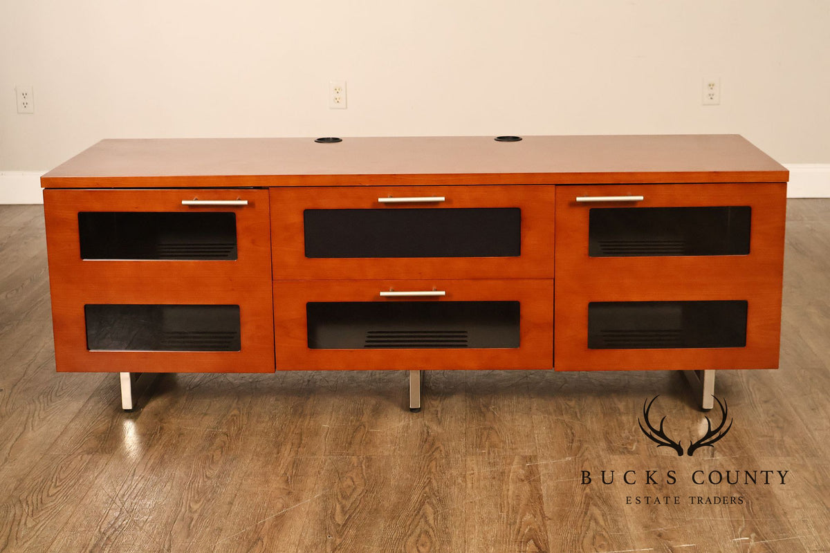 BDI Contemporary Cherry Finish TV Media Console