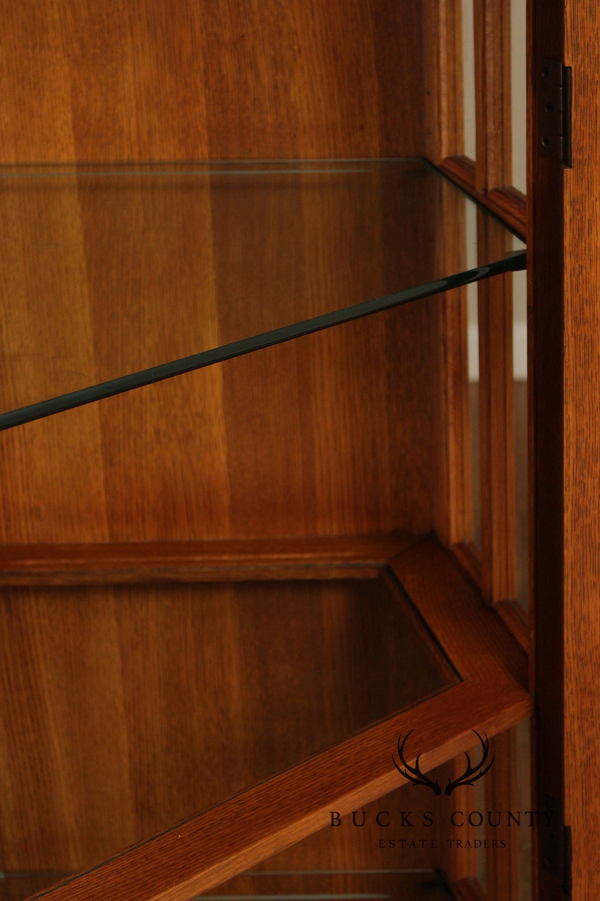 Stickley Mission Collection Oak Corner Curio Cabinet