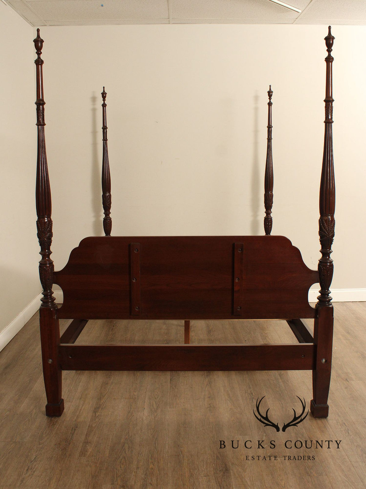 Ethan Allen Georgian Court Cherry Queen Size Four Poster Bed