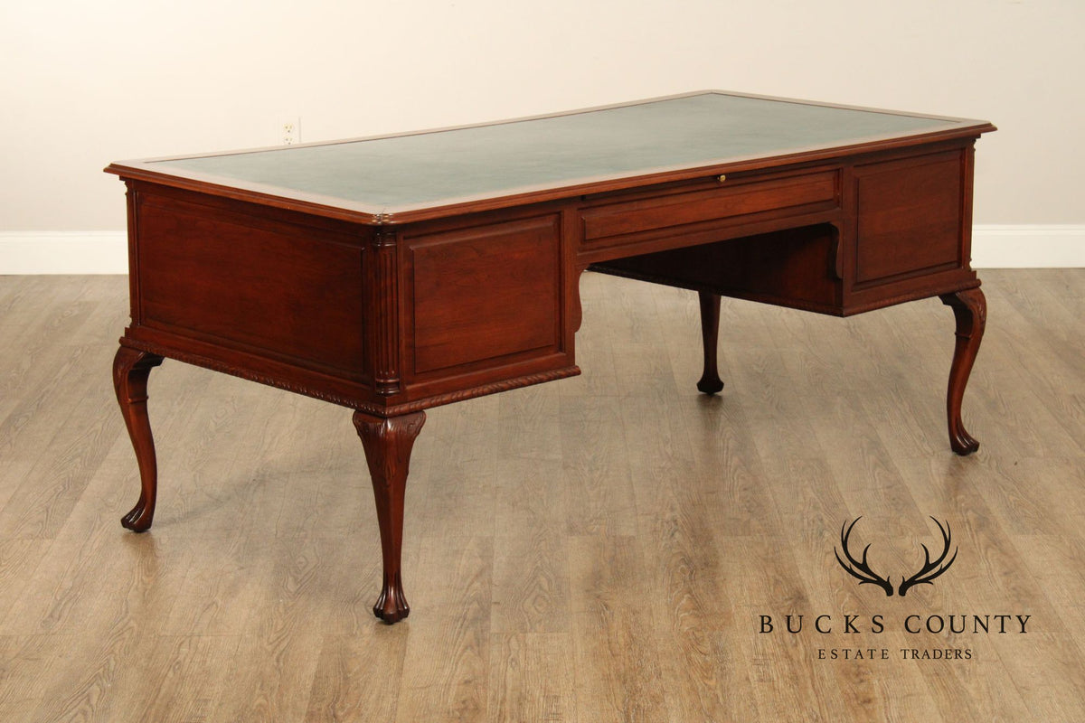 Harden Georgian Style Cherry Leather Top Executive Writing Desk