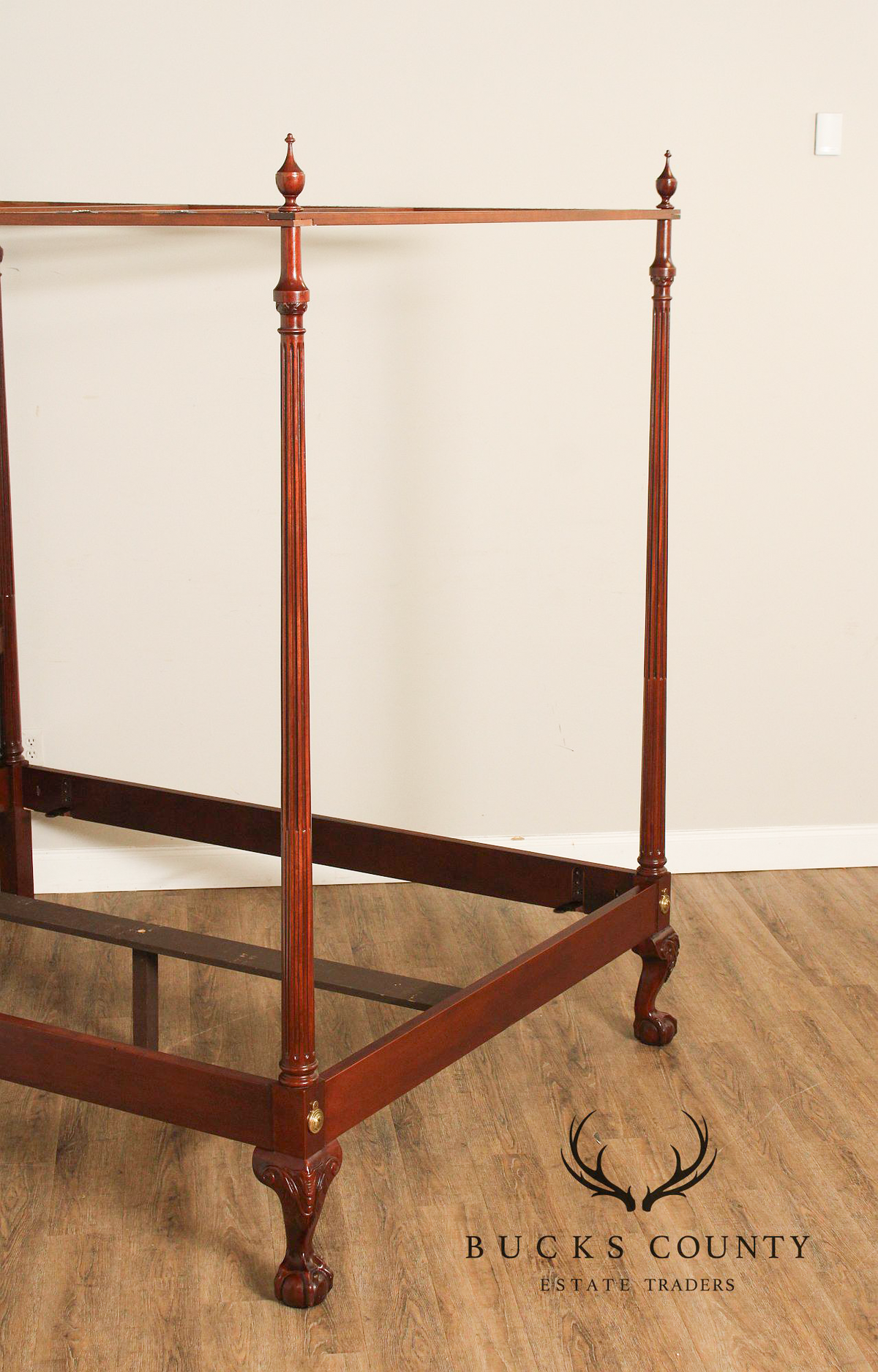 Baker Furniture Mahogany Queen Canopy Bed