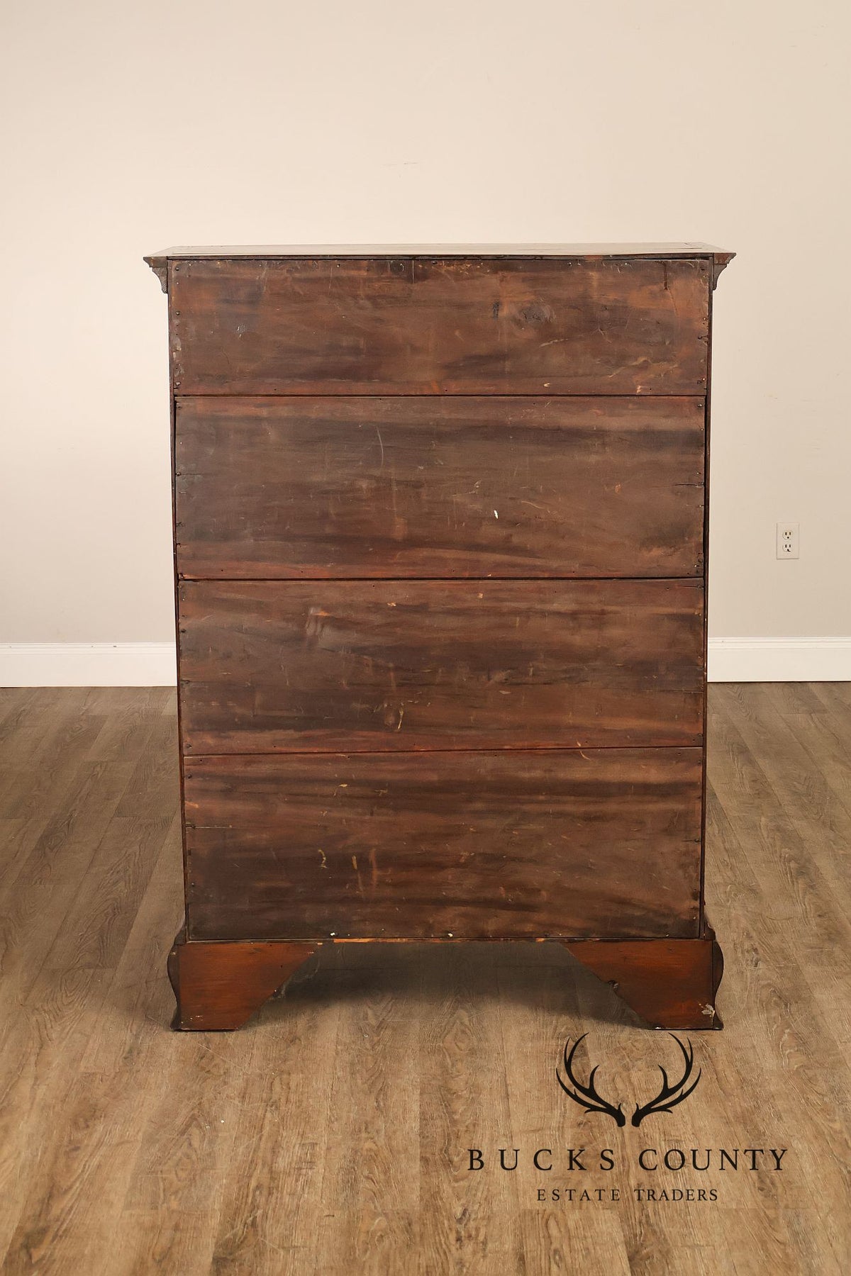 Antique Chippendale Walnut Eight-Drawer Tall Chest