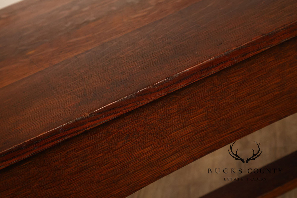 Antique L. & J.G. Stickley Mission Oak Library Table