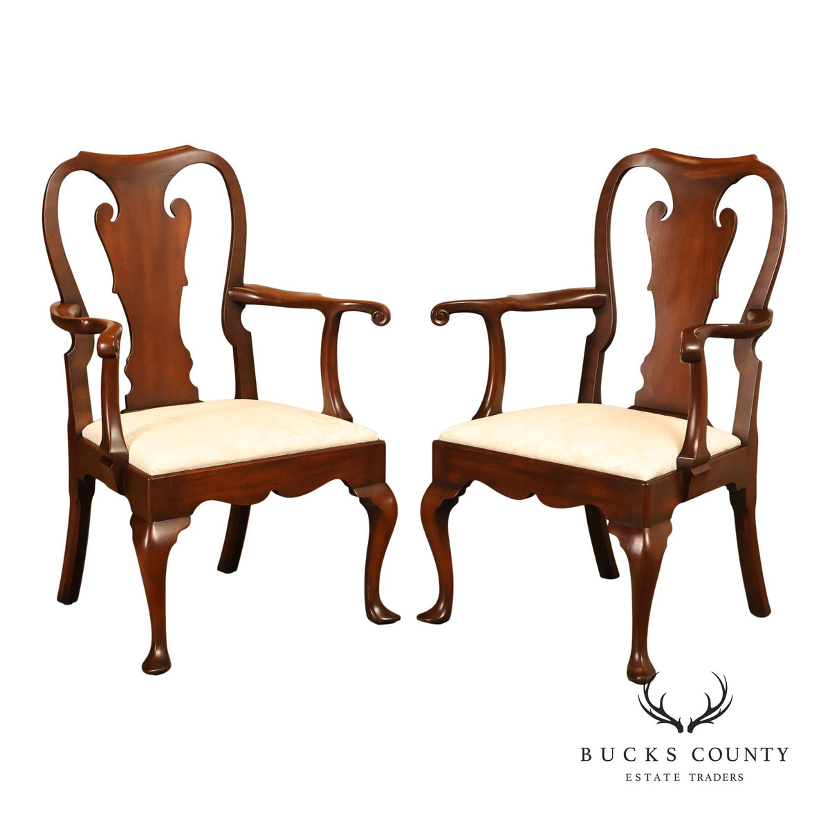 Kittinger Colonial Williamsburg Pair of Mahogany Armchairs CW 151