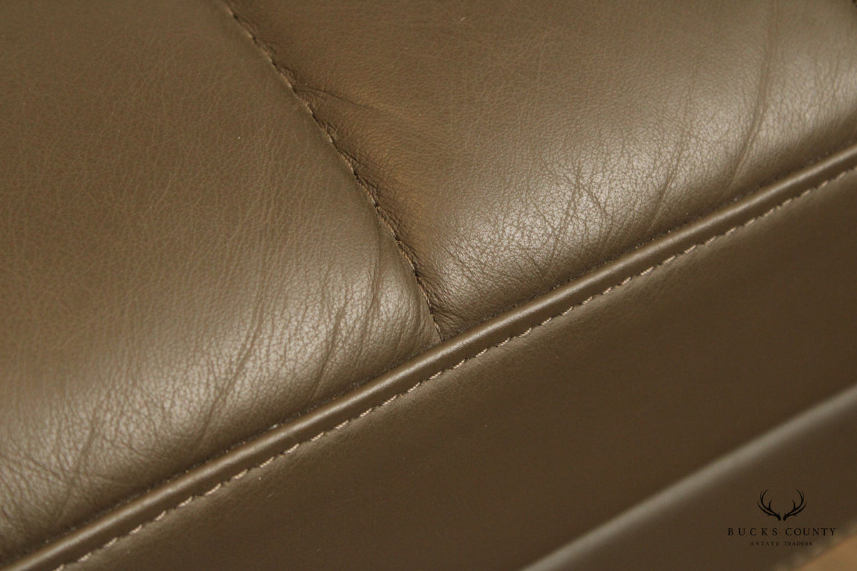 Geiger International Quilted Leather Museum Tuxedo Bench