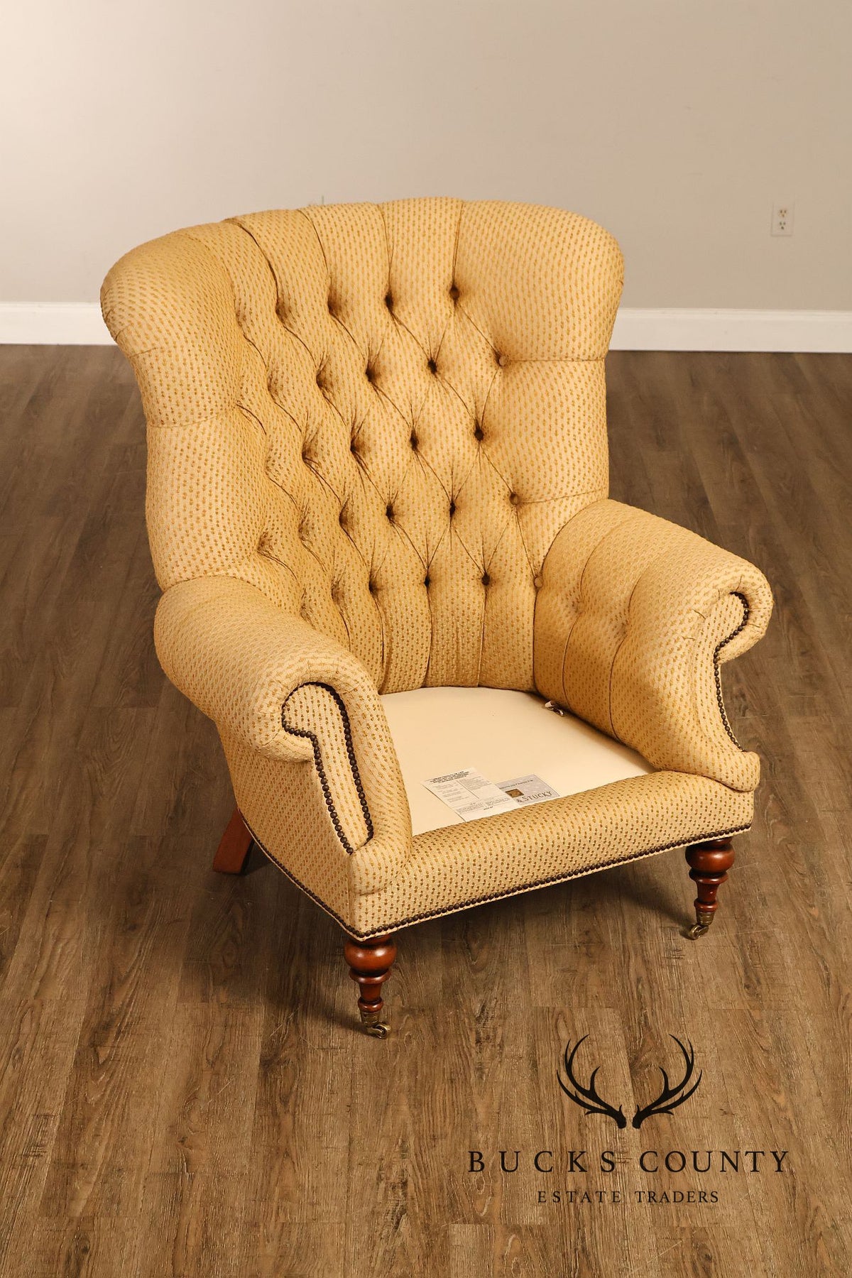 Robb & Stucky English Traditional Style Tufted Wing Chair