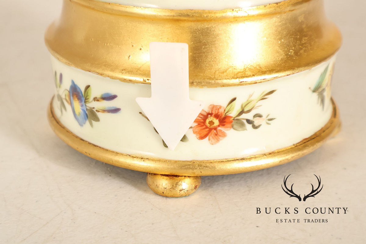 Hand Painted Floral Porcelain Table Lamp