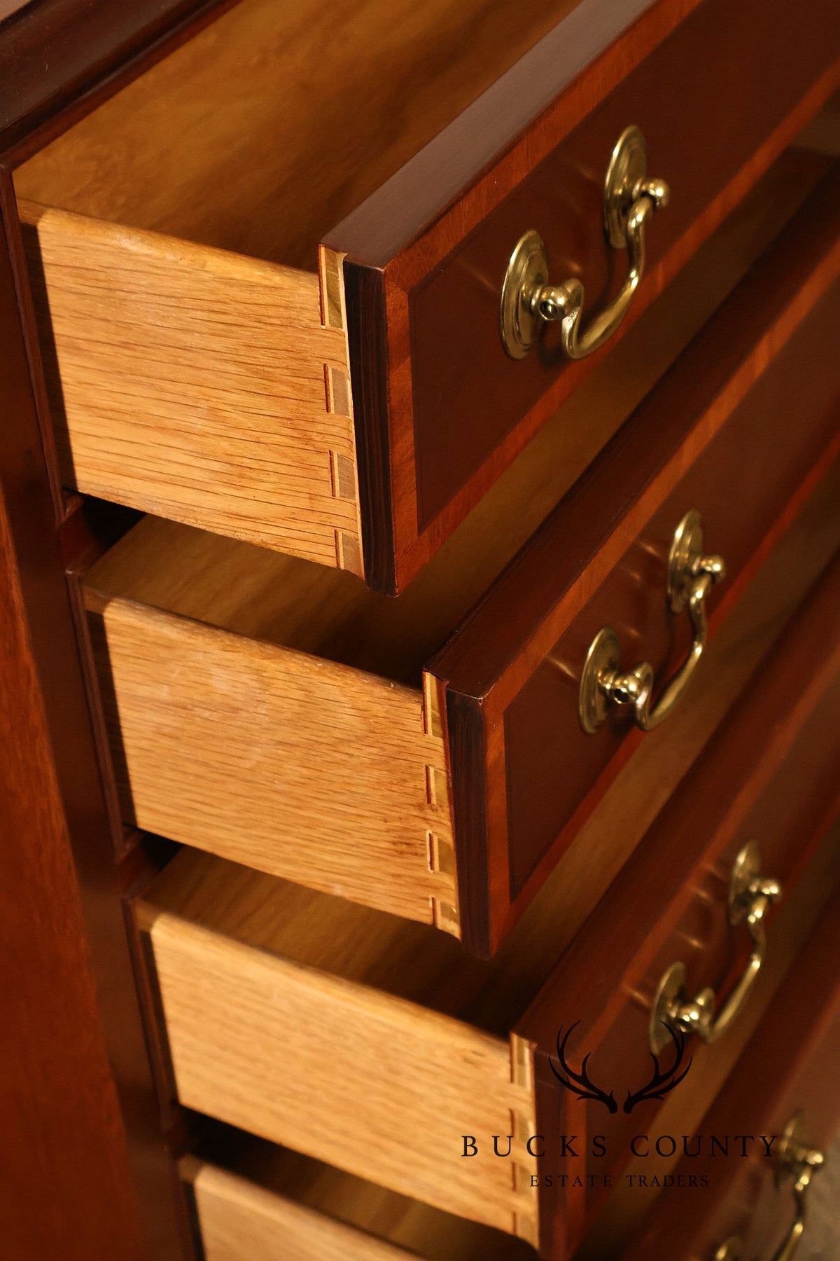 Pennsylvania House Banded Mahogany Bedside Chest