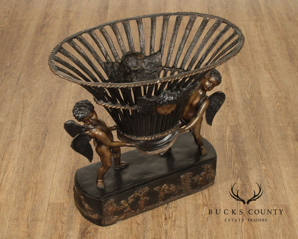 Italian Renaissance Style Bronze Cherub Table Base