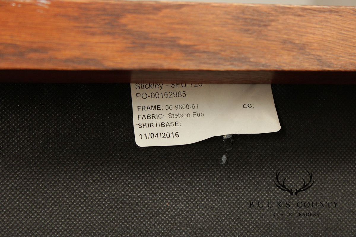 Stickley Highlands Mission Oak Leather Loveseat