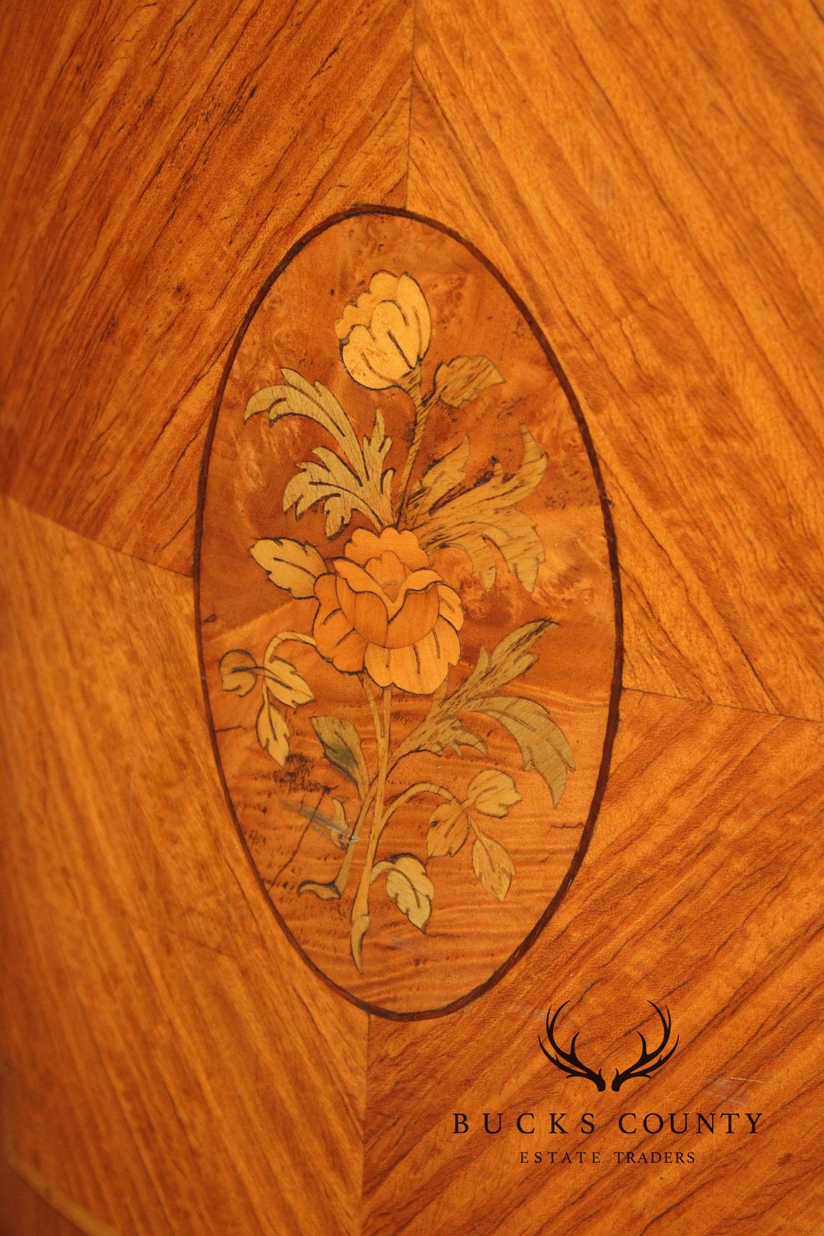 1930's French Louis XV Style Inlaid Satinwood Vanity