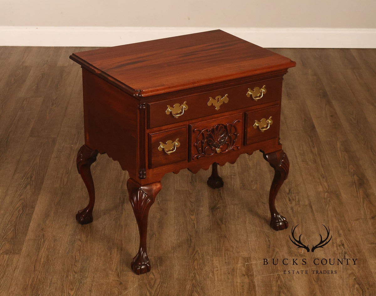 Chippendale Style Bench Made Carved Mahogany Lowboy