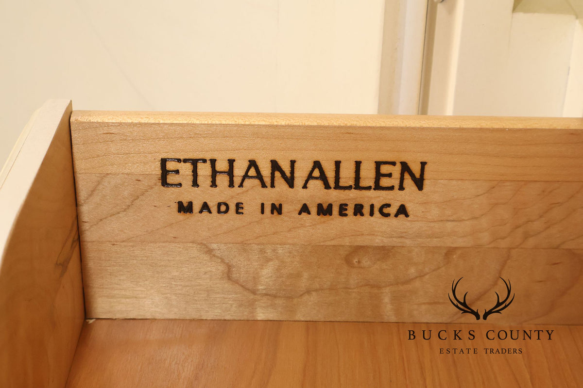 Ethan Allen Country French Painted Armoire Cabinet