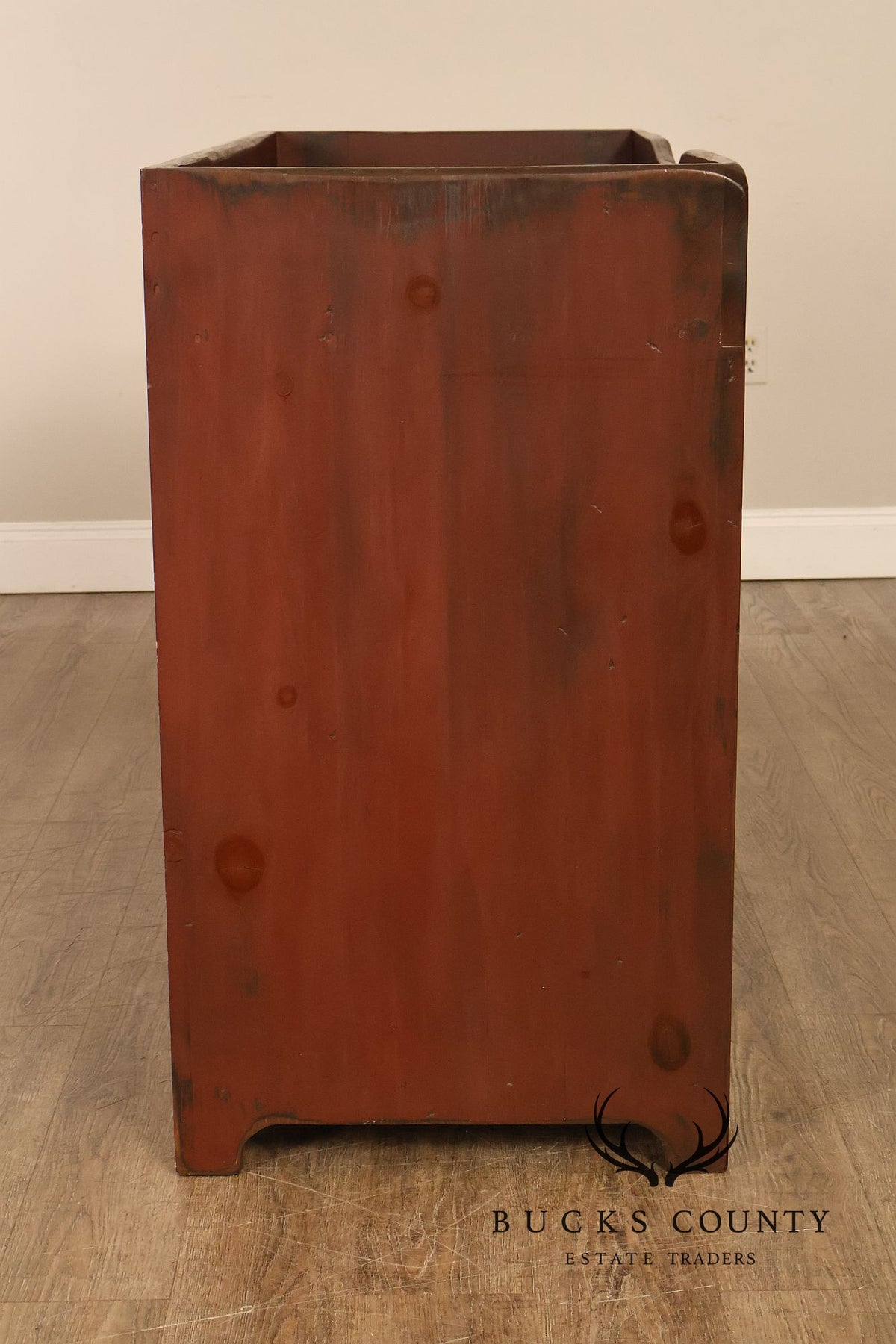 Custom Crafted Primitive Painted Pine Dry Sink Cabinet