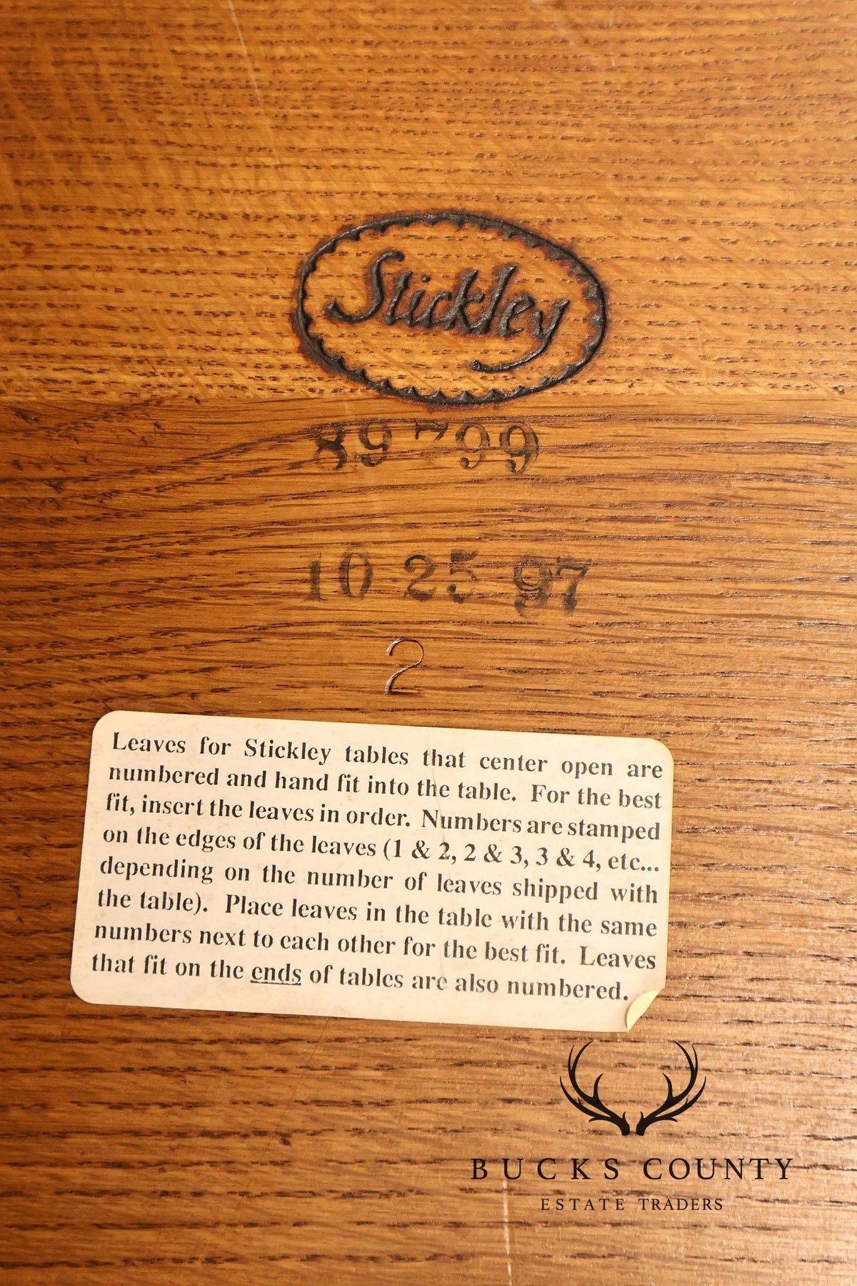 Stickley Mission Collection Oak Draw Top Extension Dining Table