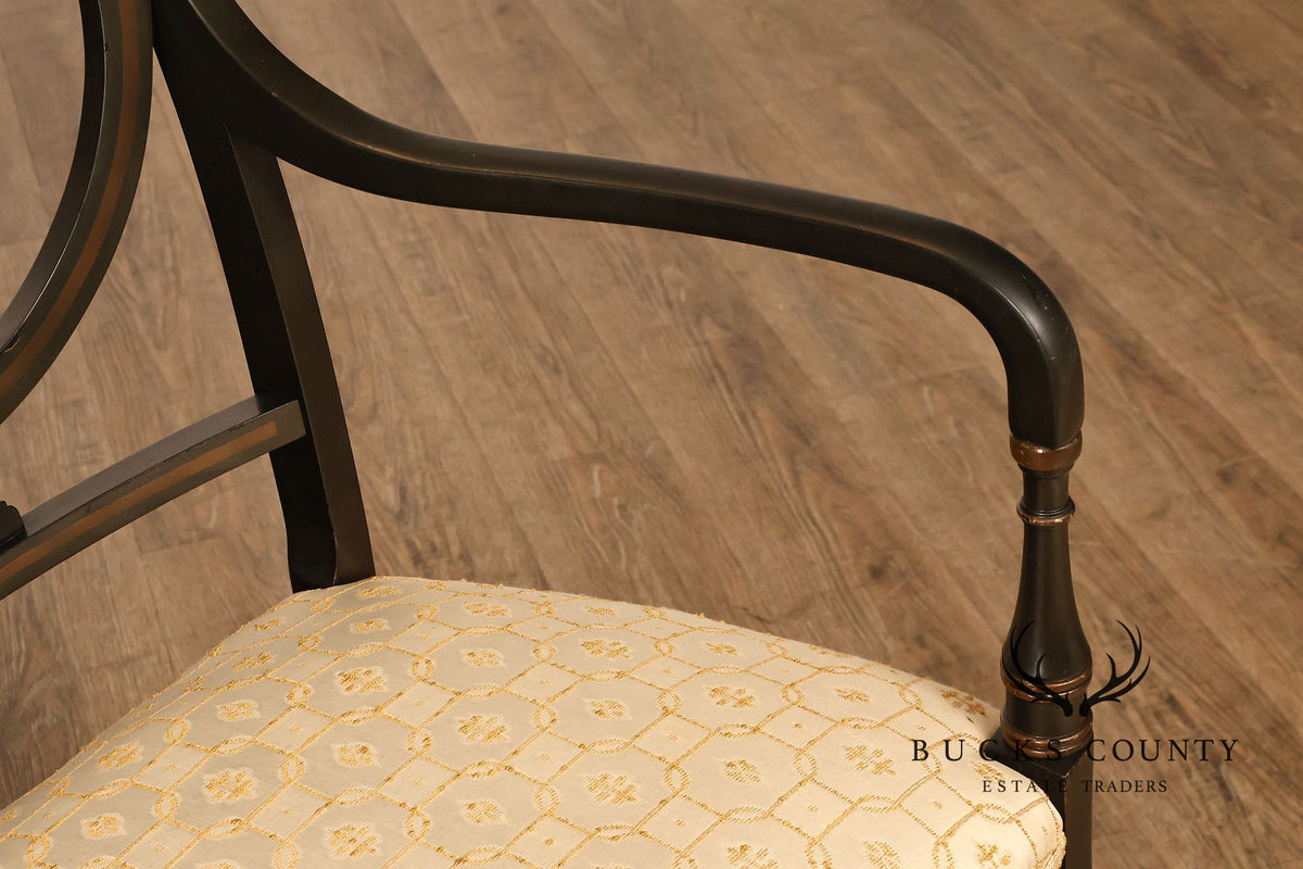 J. L. Pershing & Son Vintage Federal Style Painted Armchair