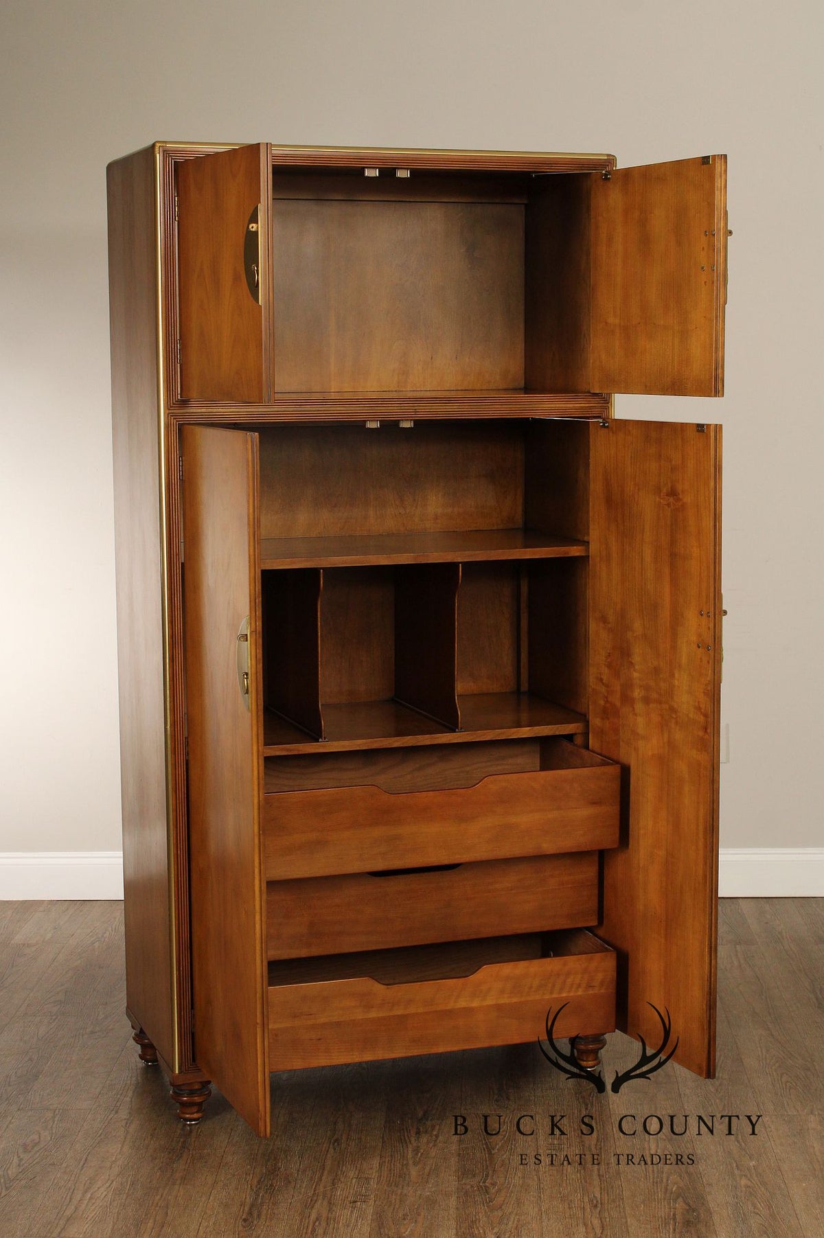 Baker Furniture Far East Collection Tall Armoire Cabinet