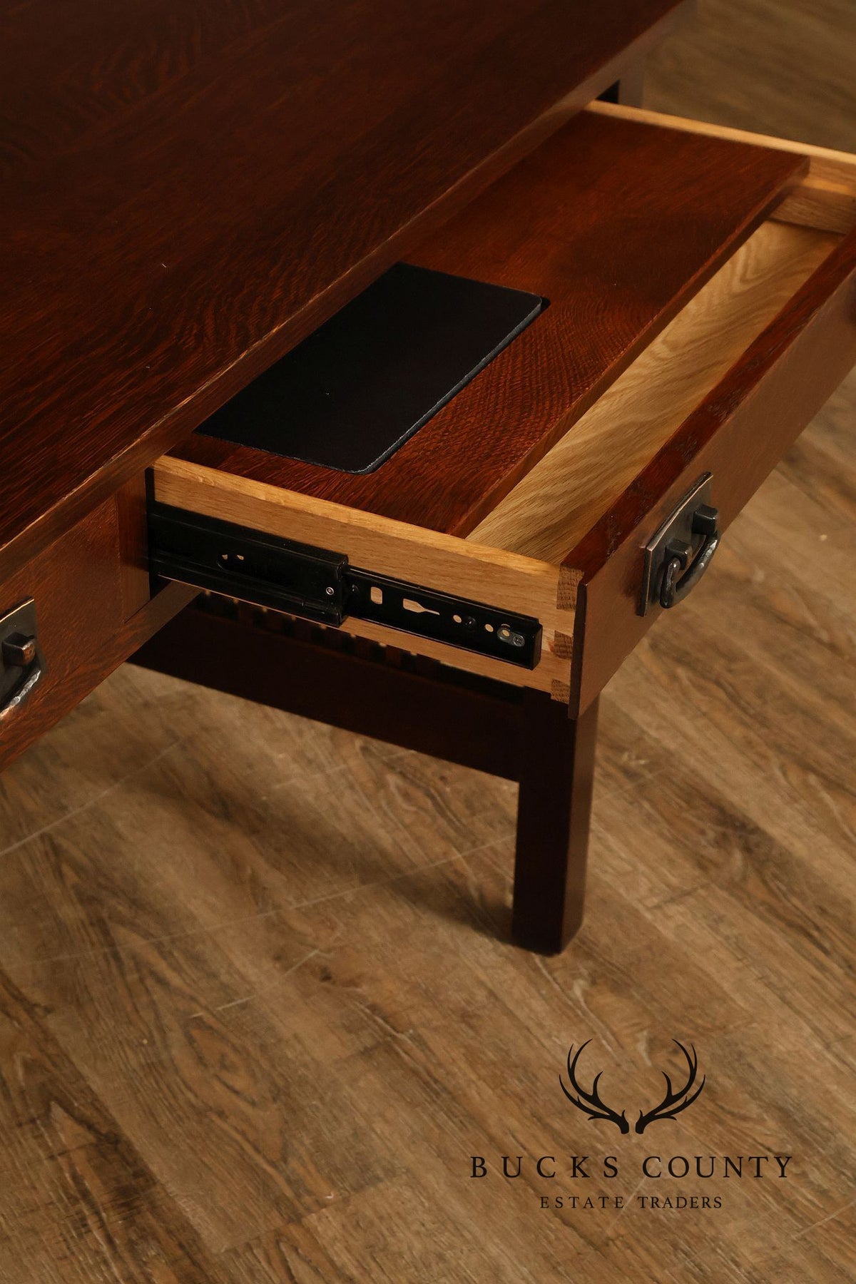 Stickley Mission Collection Oak Spindle Library Desk