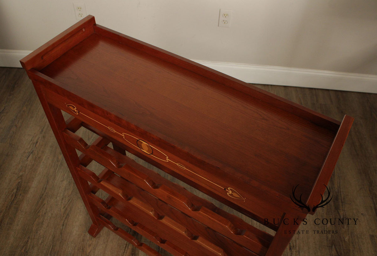 Stickley Mission Collection Cherry Wine Rack With Removable Serving Tray