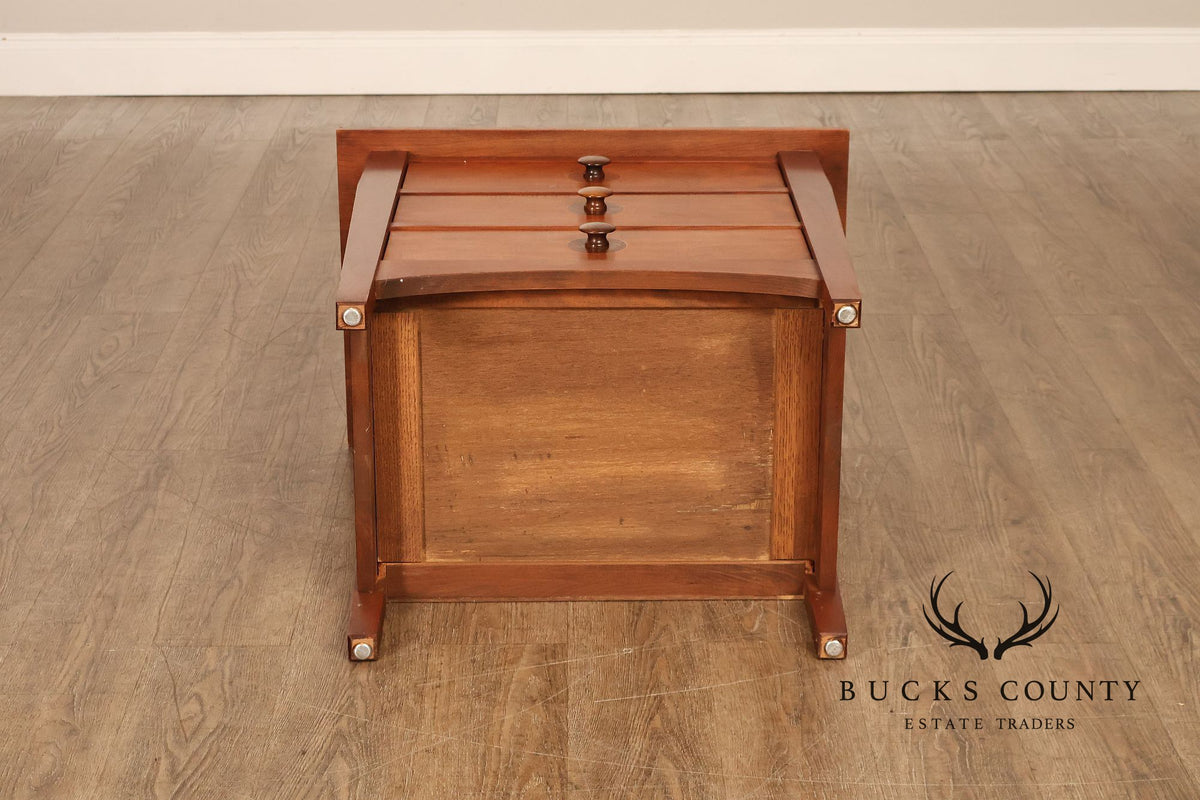 Stickley Mission Collection Harvey Ellis Cherry Three Drawer Nightstands