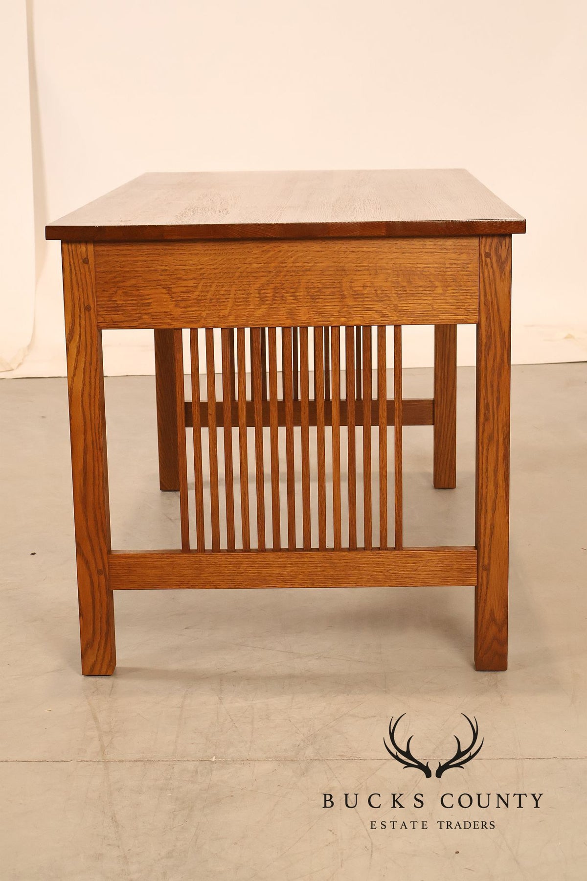 Stickley Mission Collection Oak Spindle Writing Desk