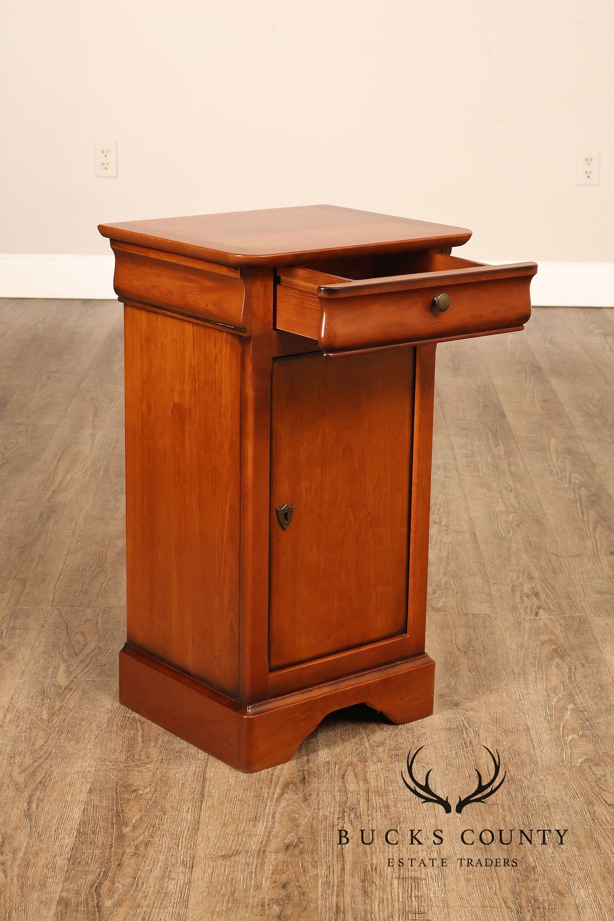 French  Louis Philippe Style Pair Of Cherry Nightstands