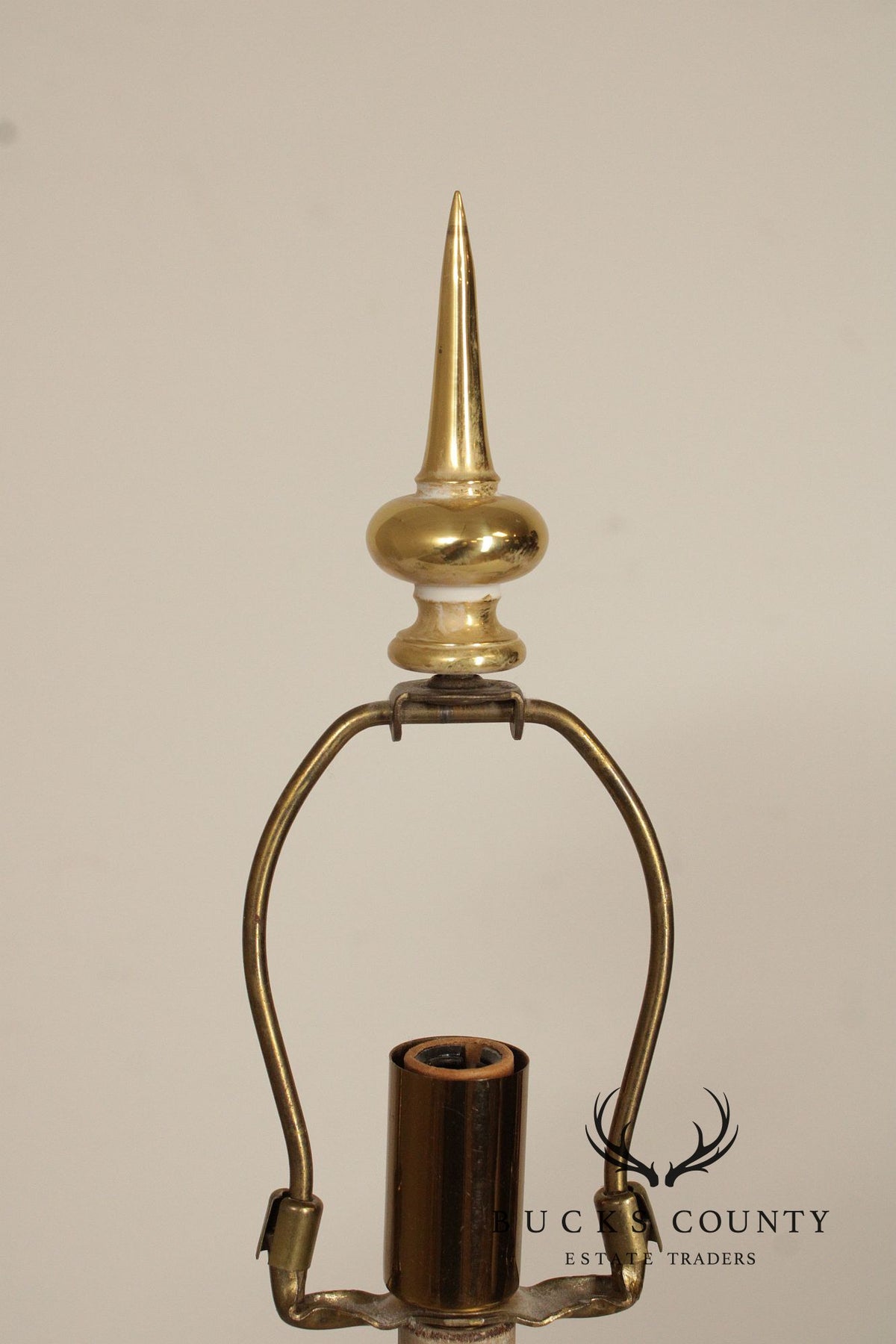 Neoclassical Style Pair of Travertine Table Lamps
