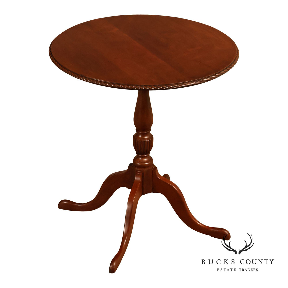The Hillcrafters Guild Solid Cherry Tilt Top Tea Table