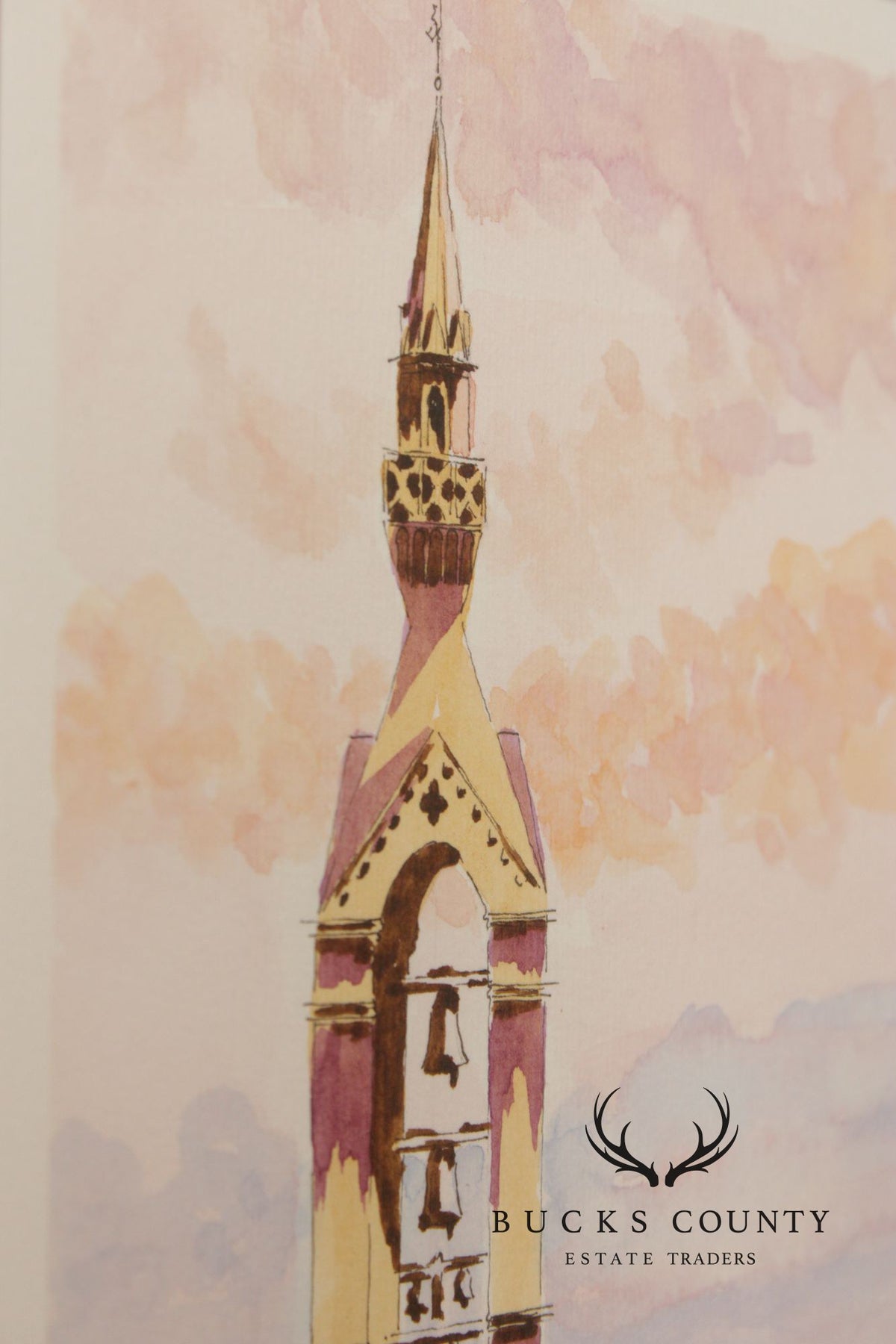 Lorenzo Castaneda Framed Watercolor, 'Firenze'