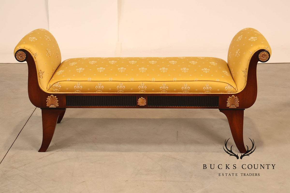 Mariner Furniture Empire Style Mahogany Window Bench