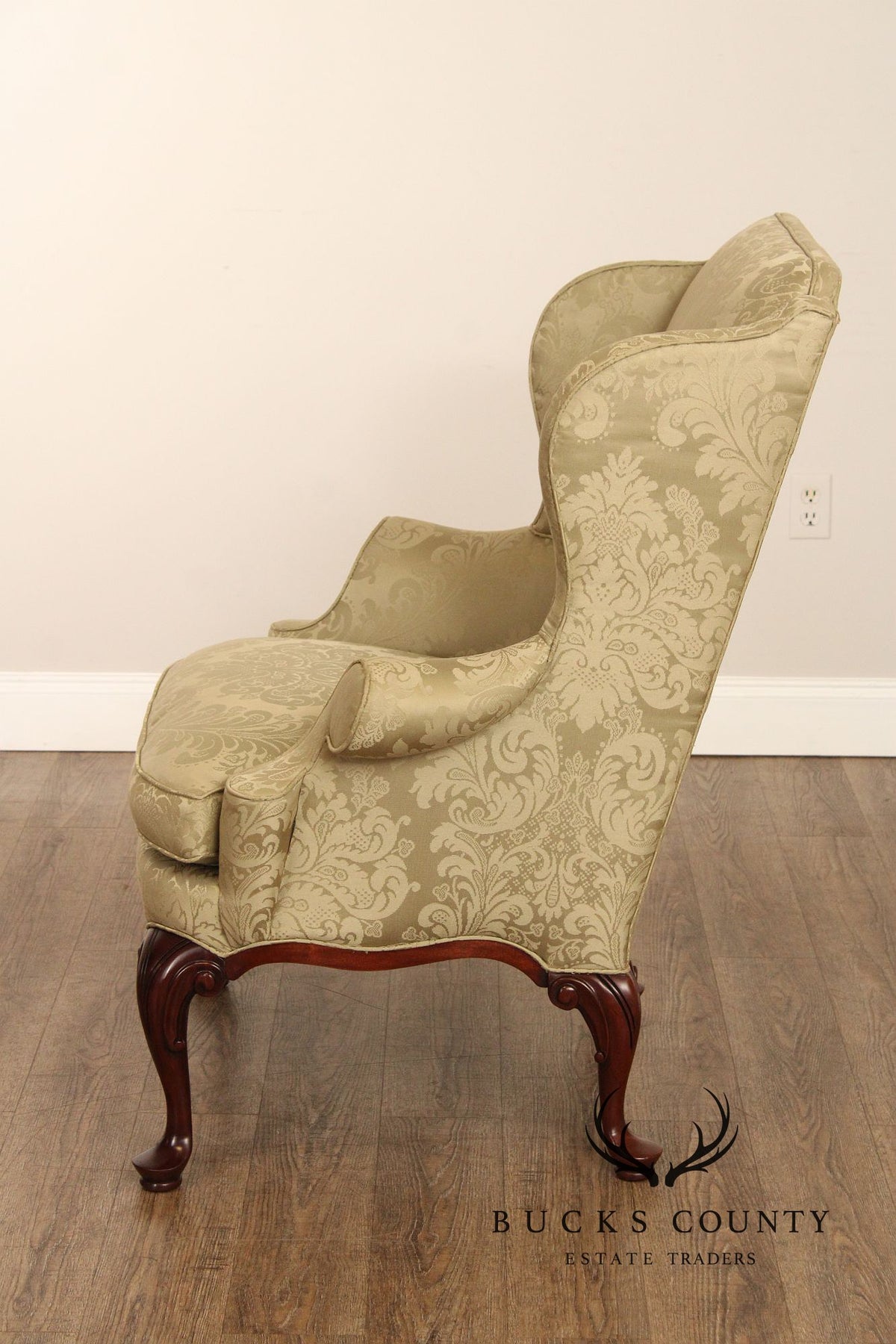 Southwood Queen Anne Style Mahogany Wing Chair