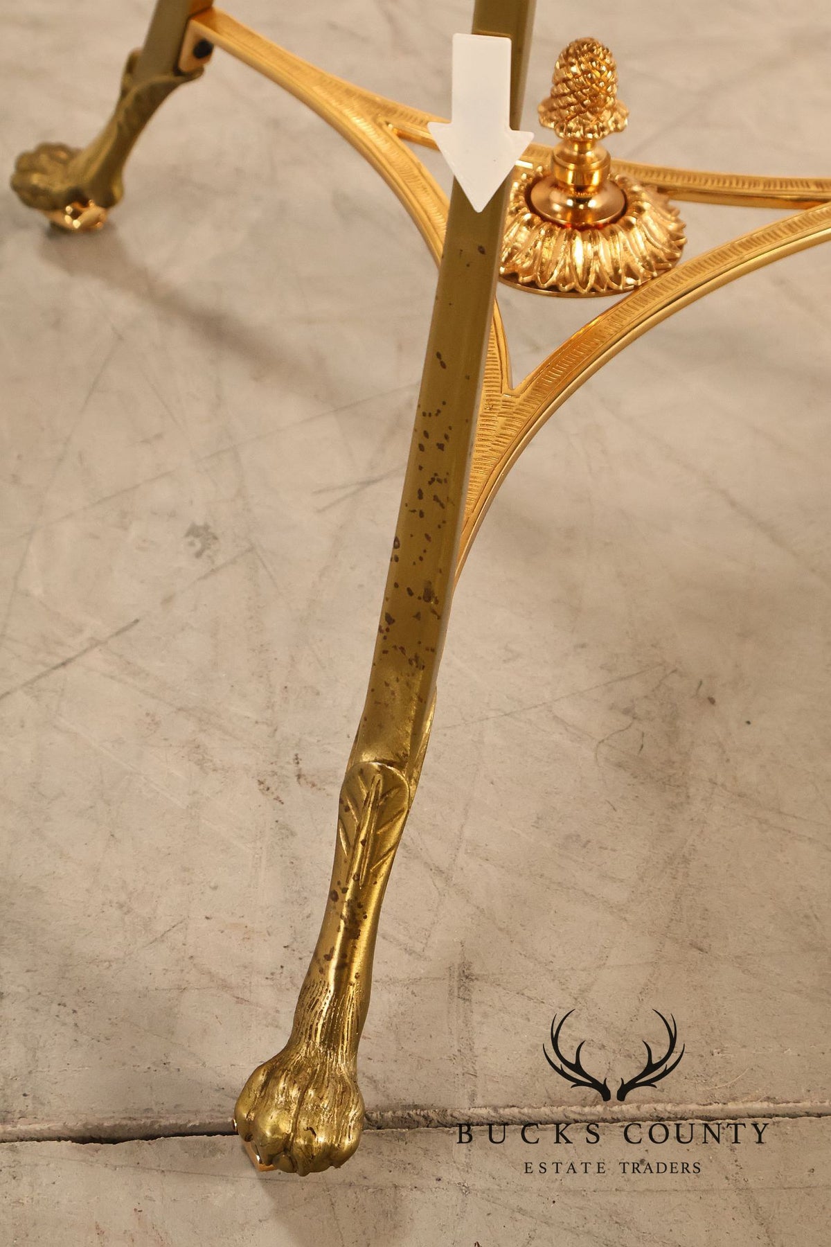 Neoclassical Style Pair of Marble Top Gueridon Side Tables