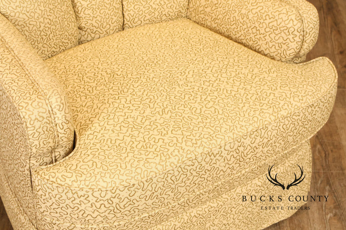 JRS Furniture Pair Of Upholstered Club Chairs
