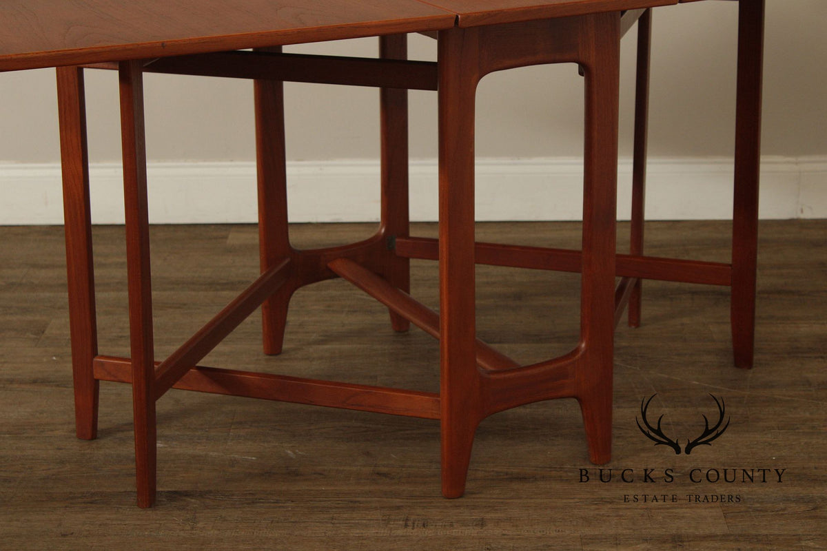Kleppe Møbelfabrik Danish Modern Teak Drop-Leaf Dining Table