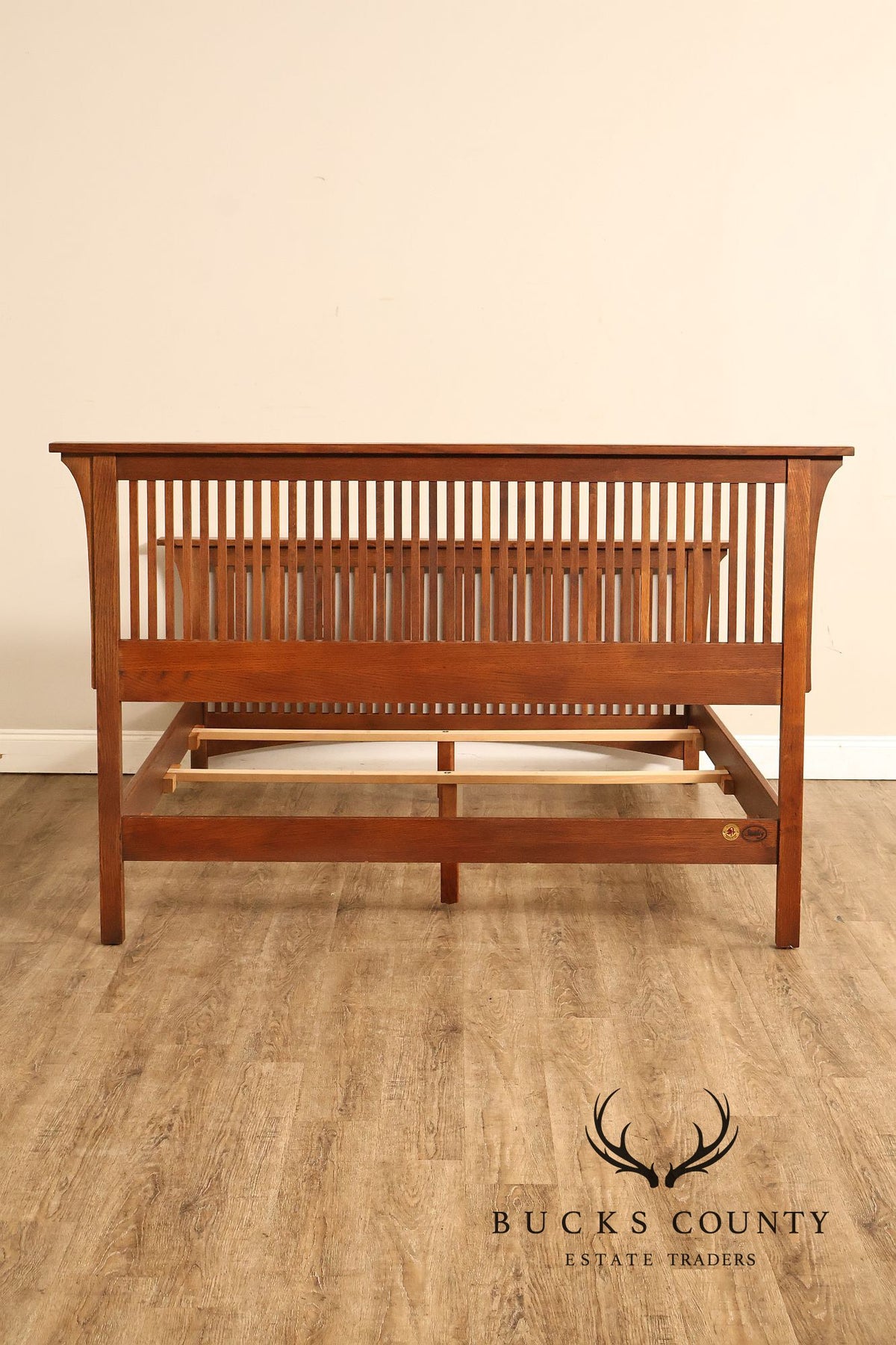Stickley Mission Collection Oak Spindle Queen Bed