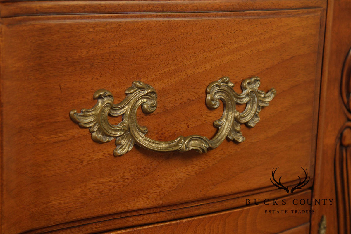 Vintage French Provincial Walnut Sideboard Buffet