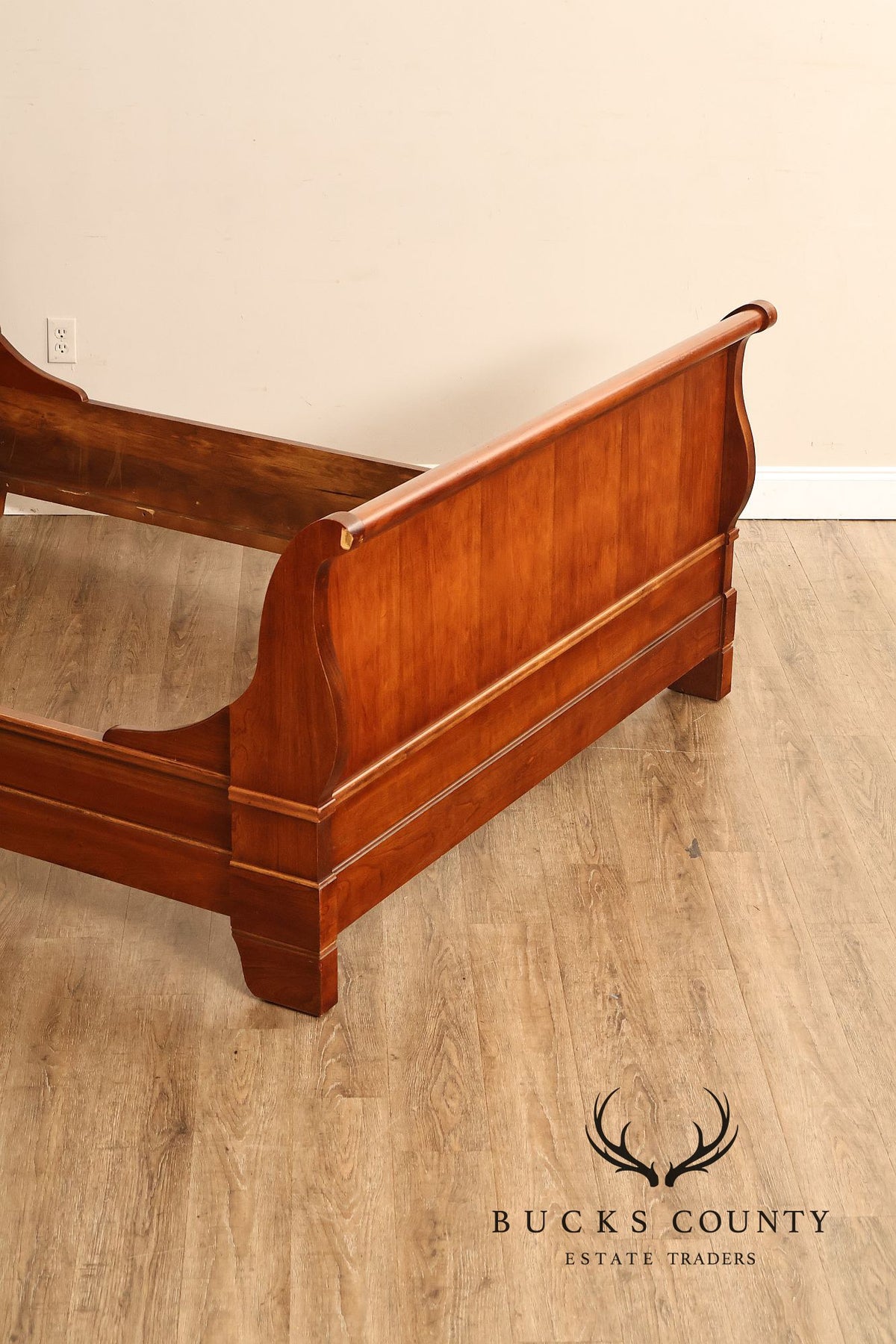 Louis Phillippe Style Cherry Queen Sleigh Bed