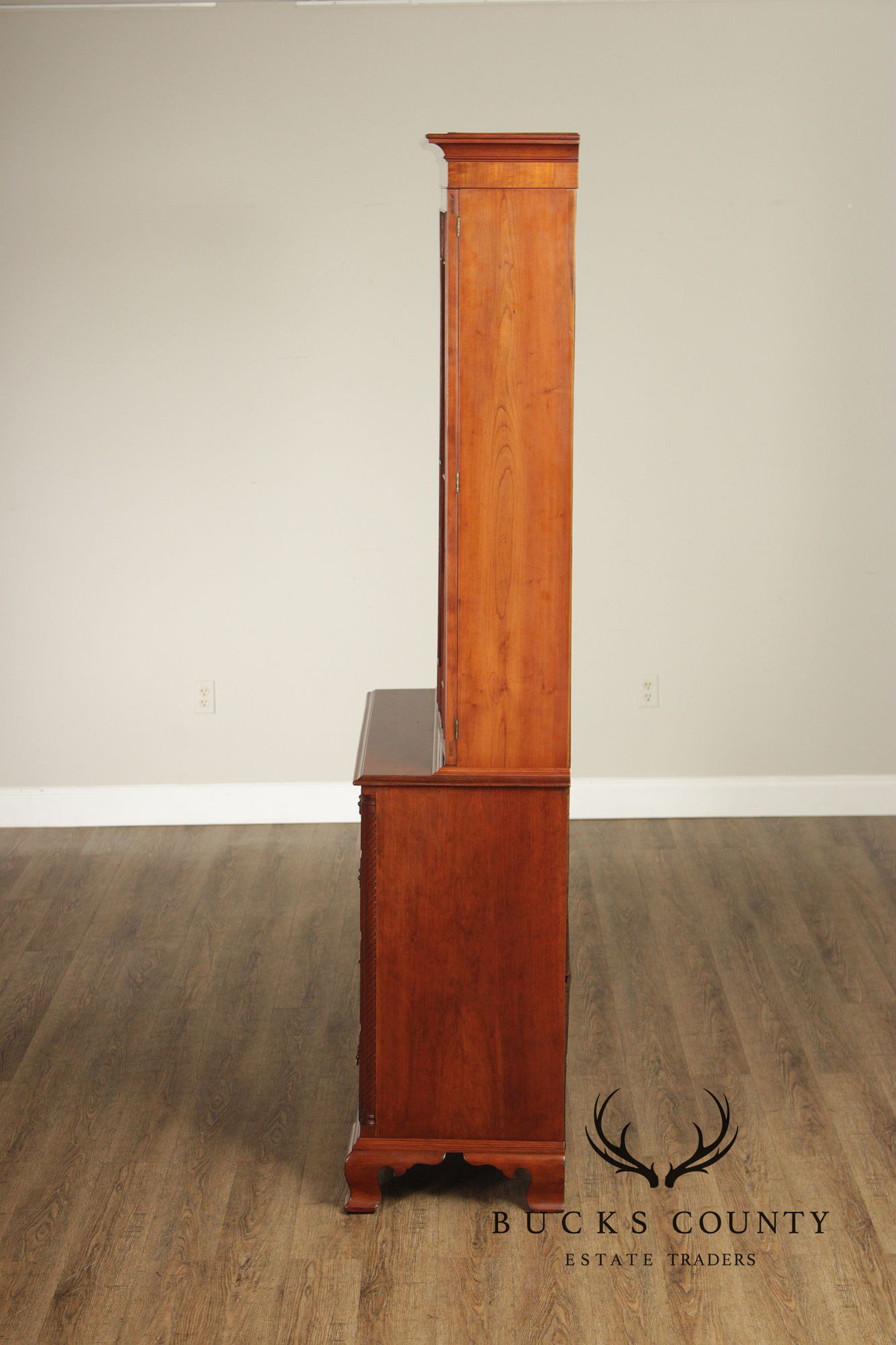 Antique American Chippendale Period Cherry Bookcase
