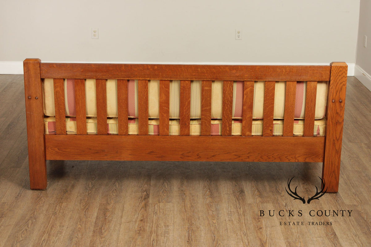 Antique Mission Style Oak Sofa