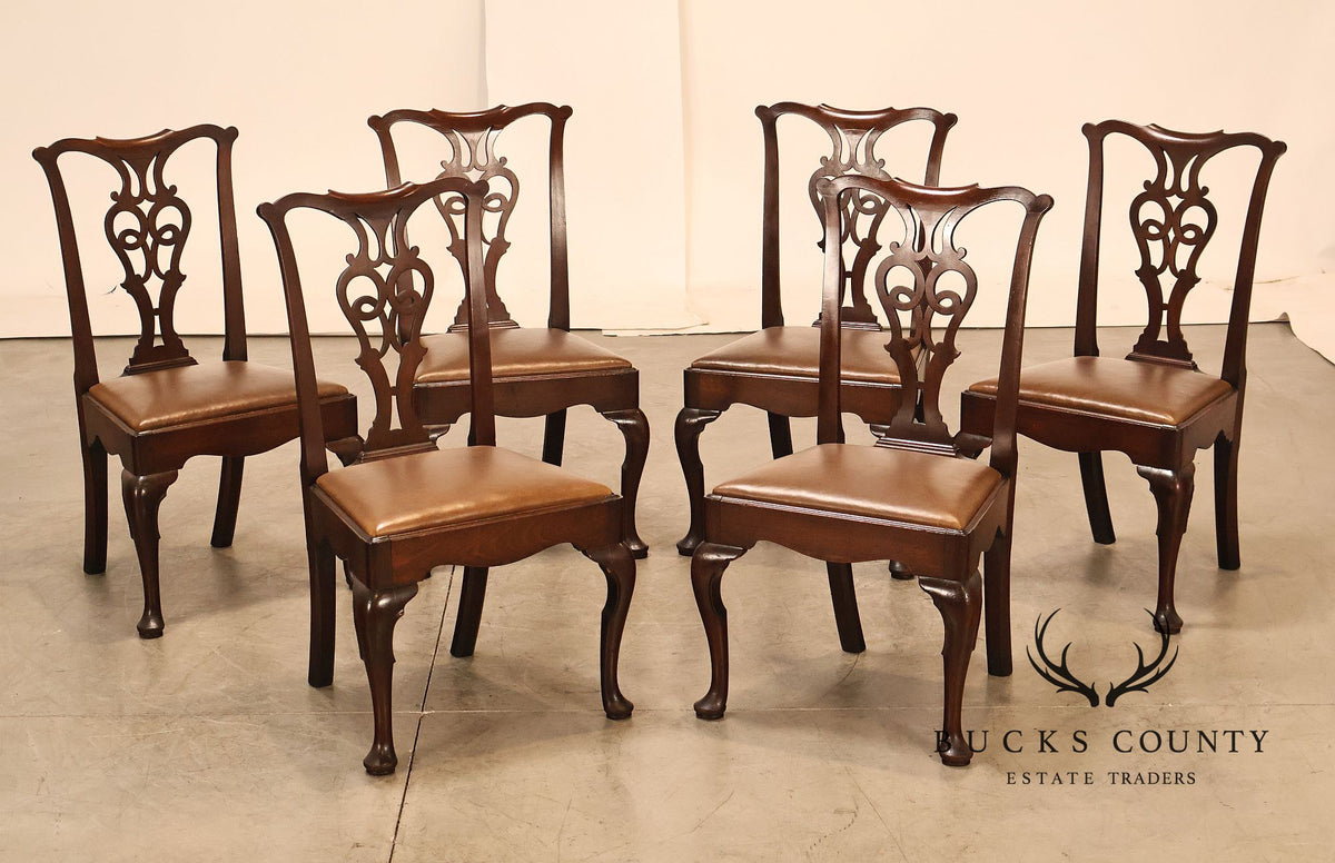 Georgie III Style Antique Set of Six Mahogany Dining chairs