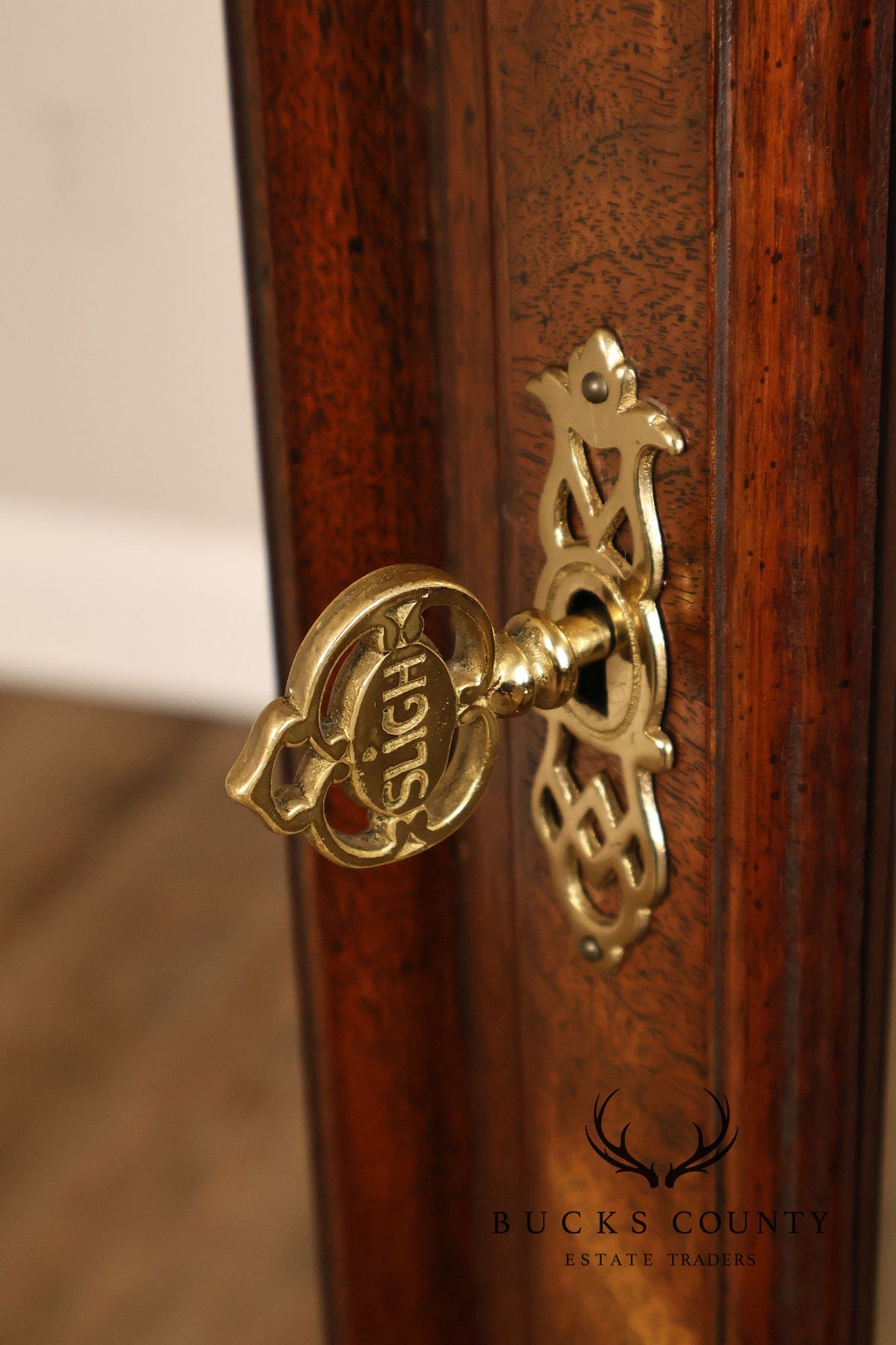 Sligh Mahogany Inlaid Grandfather Clock