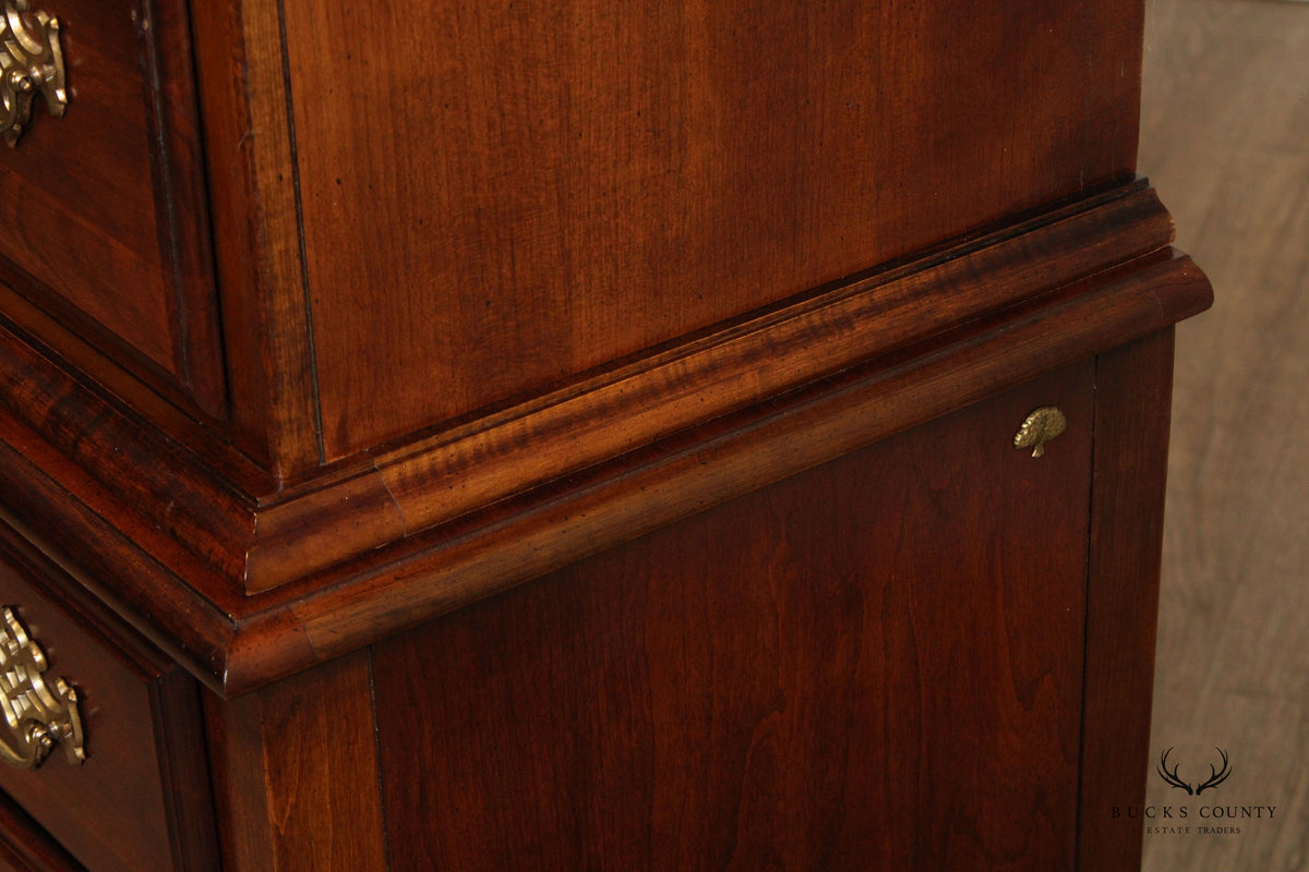 American Drew Queen Anne Style Cherry Highboy Chest
