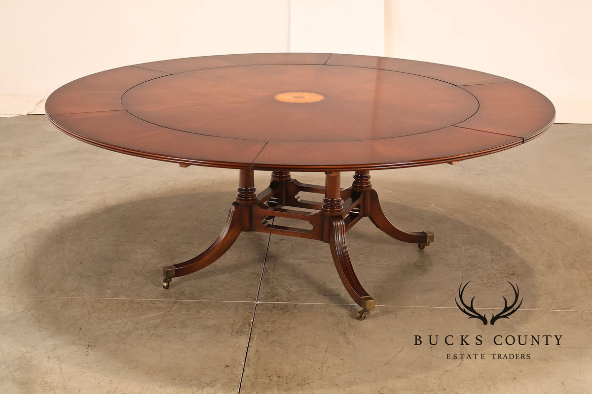 Bevan Funnell Inlaid Mahogany Round Extension Dining Table