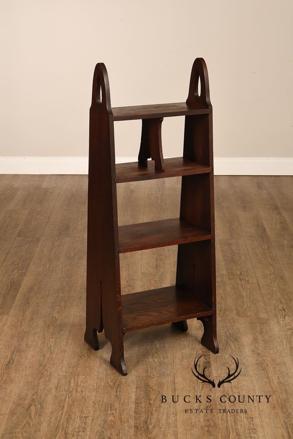 Antique Grand Rapids Arts And Crafts Mission Oak Magazine Stand