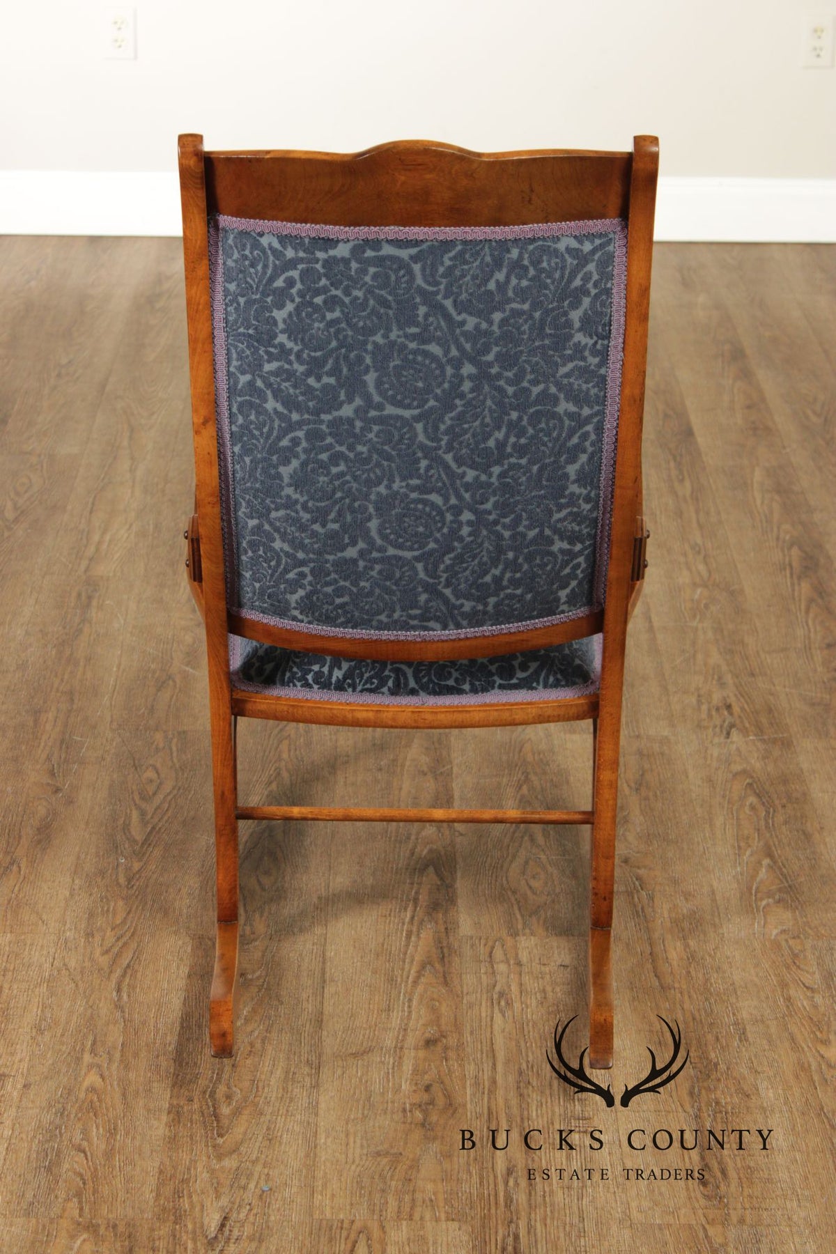 Antique Victorian Era Custom Upholstered Rocker