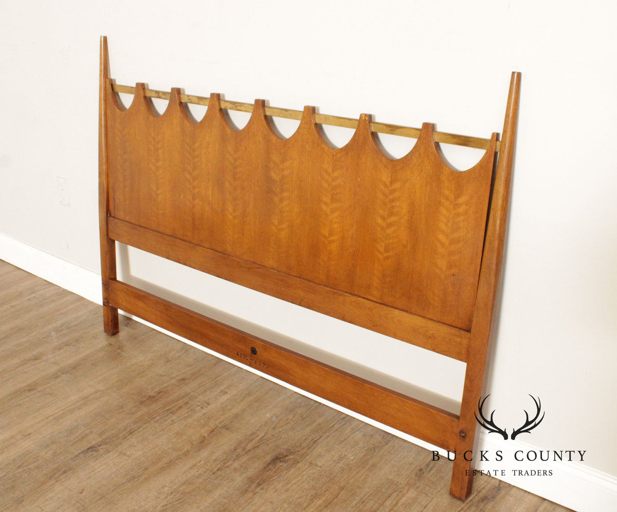 John Stuart Mid Century Modern Walnut Queen Headboard