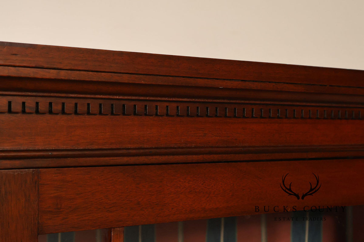 Renaissance Revival Carved Mahogany Corner Bookcase