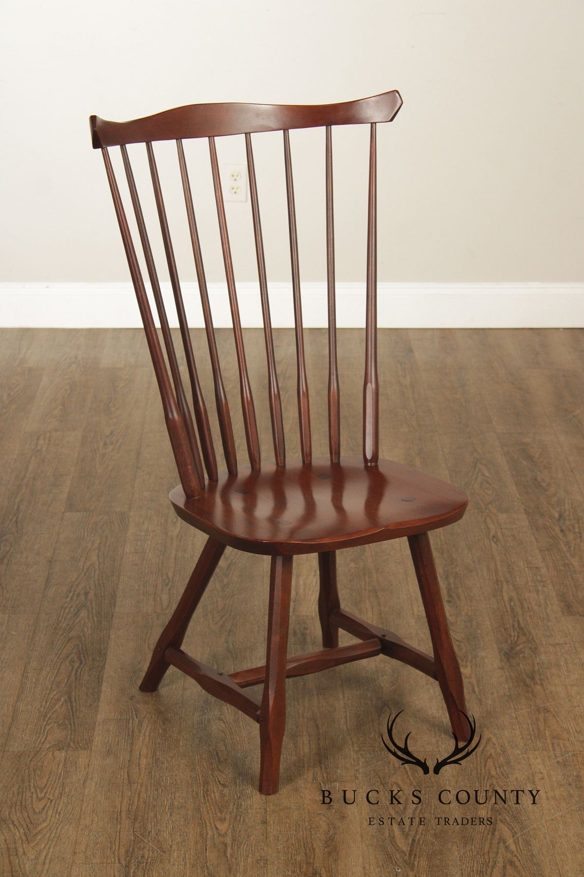 Hunt Country Furniture Set of Four Cherry Windsor Dining Chairs