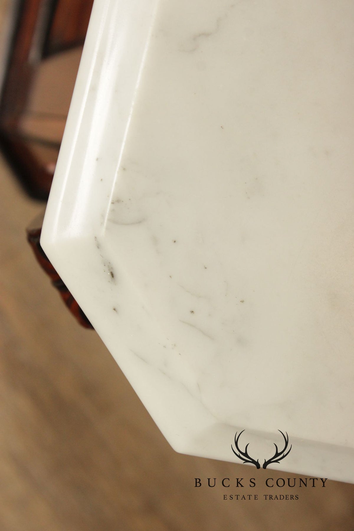 Antique Victorian Marble Top Walnut Nightstand