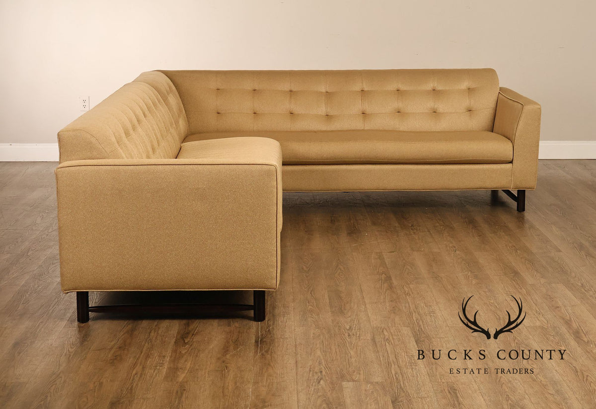 Sherrill Furniture Contemporary Modern Tufted Upholstered Sectional Sofa